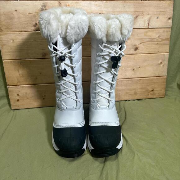 Baffin Iceland Drift Tall Winter Snow Boots Cream & Black Women’s US 6 - Picture 2 of 7